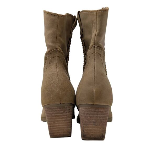 DV Dolce Vita 8.5 Tan Koolson Western Booties Camel Boho Cowboy Boots - Picture 6 of 11
